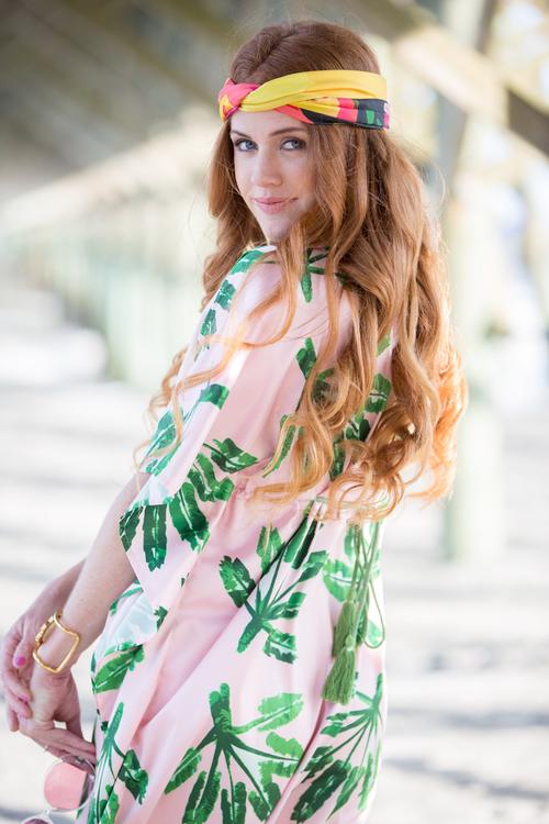 Caftan Dress - Little Palms